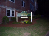 Sign lighting St. Augustine school Andover, MA.