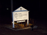 Sign lighting Union Congregational Church North Reading, MA